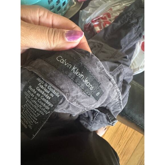 Calvin Klein Black Cargo Capri Pants with Belt – Size 8 - Picture 11 of 11